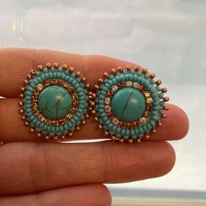 Turquoise beaded earrings